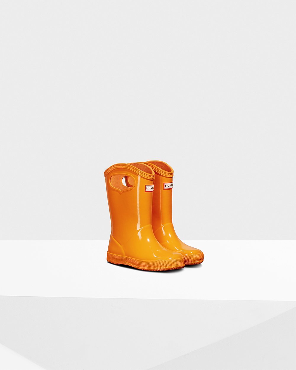 Regenlaarzen Kinderen - Hunter Original First Classic Grab Handle Gloss - Oranje - 15NUBIRVG